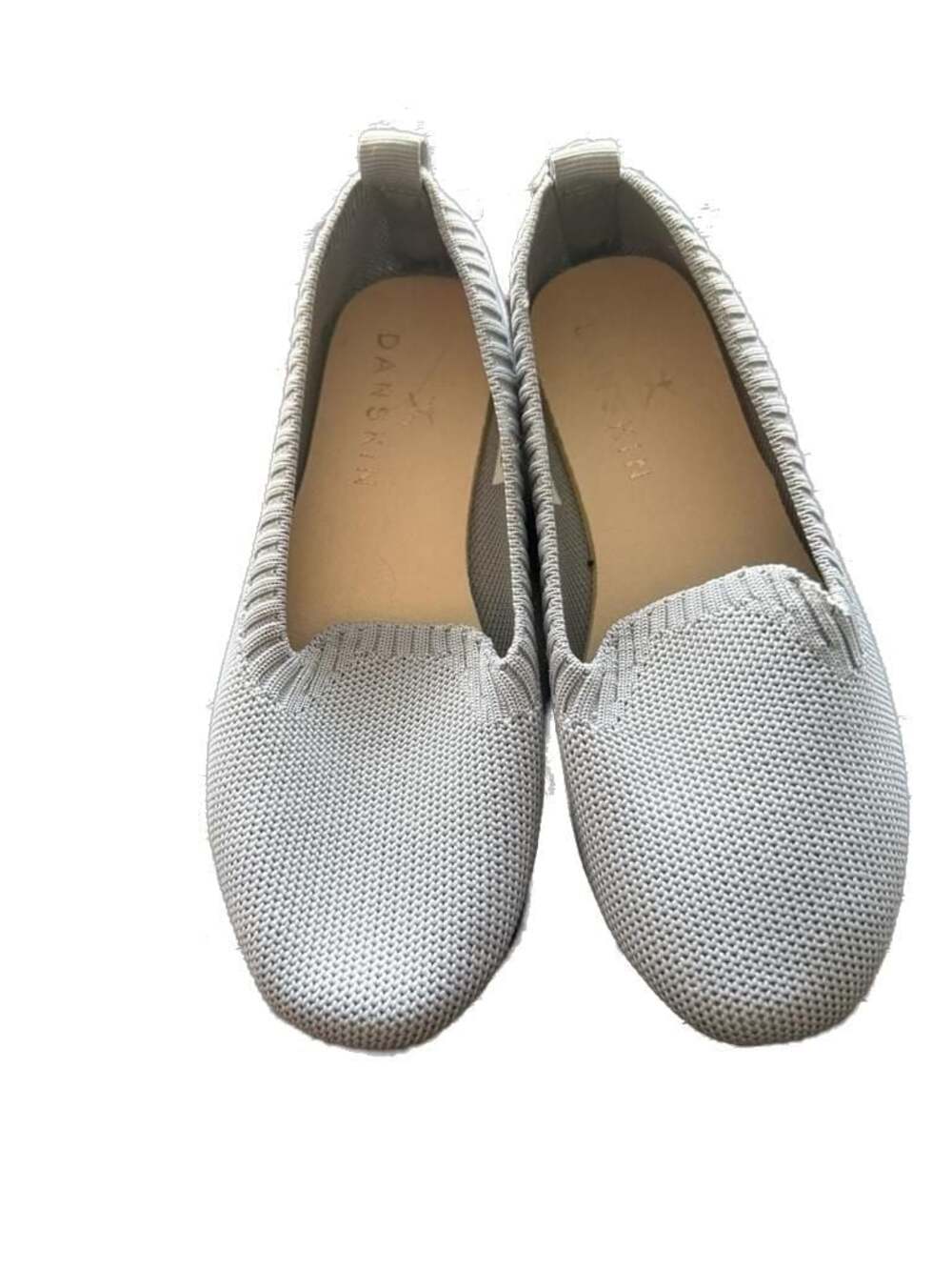 Danskin Dream-G Grey Knit Vegan Slip-On Flats Size 1